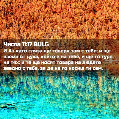 Picture 02 - Числа 11:17 BULG - И Аз като сляза ще говоря - Bible Verse Picture
