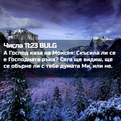 Picture 02 - Числа 11:23 BULG - А Господ каза на Моисея: - Bible Verse Picture