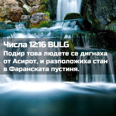 Picture 02 - Числа 12:16 BULG - Подир това людете се - Bible Verse Picture