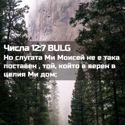 Picture 02 - Числа 12:7 BULG - Но слугата Ми Моисей не е - Bible Verse Picture