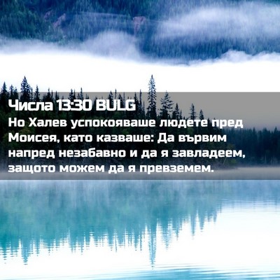 Picture 02 - Числа 13:30 BULG - Но Халев успокояваше - Bible Verse Picture