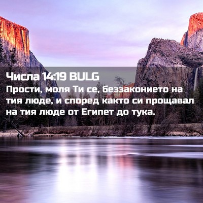 Picture 02 - Числа 14:19 BULG - Прости, моля Ти се, - Bible Verse Picture