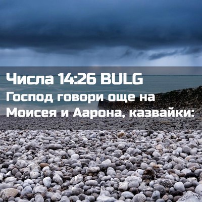 Picture 02 - Числа 14:26 BULG - Господ говори още на - Bible Verse Picture