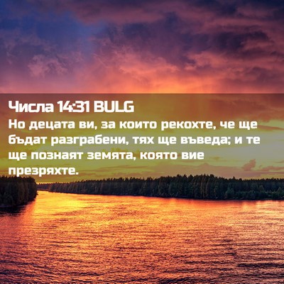 Picture 02 - Числа 14:31 BULG - Но децата ви, за които - Bible Verse Picture