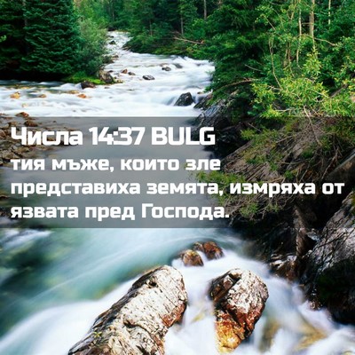 Picture 02 - Числа 14:37 BULG - тия мъже, които зле - Bible Verse Picture