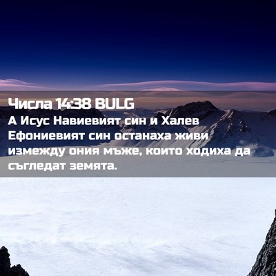 Picture 02 - Числа 14:38 BULG - А Исус Навиевият син и - Bible Verse Picture