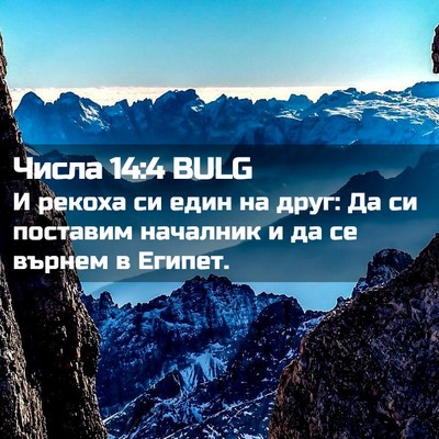 Picture 02 - Числа 14:4 BULG - И рекоха си един на друг: Да - Bible Verse Picture