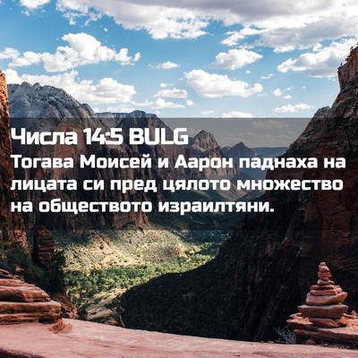 Picture 02 - Числа 14:5 BULG - Тогава Моисей и Аарон - Bible Verse Picture