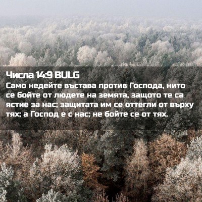 Picture 02 - Числа 14:9 BULG - Само недейте въстава - Bible Verse Picture