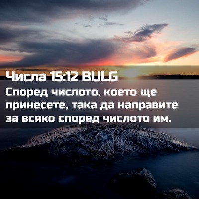 Picture 02 - Числа 15:12 BULG - Според числото, което ще - Bible Verse Picture
