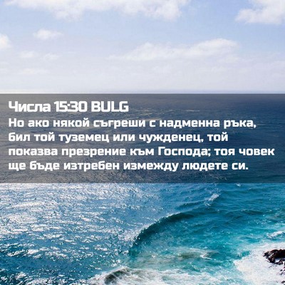 Picture 02 - Числа 15:30 BULG - Но ако някой съгреши с - Bible Verse Picture