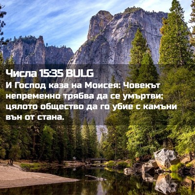 Picture 02 - Числа 15:35 BULG - И Господ каза на Моисея: - Bible Verse Picture