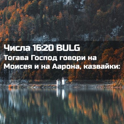 Picture 02 - Числа 16:20 BULG - Тогава Господ говори на - Bible Verse Picture
