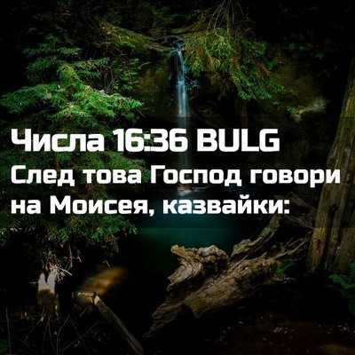 Picture 02 - Числа 16:36 BULG - След това Господ говори на - Bible Verse Picture