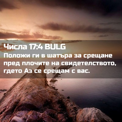 Picture 02 - Числа 17:4 BULG - Положи ги в шатъра за - Bible Verse Picture