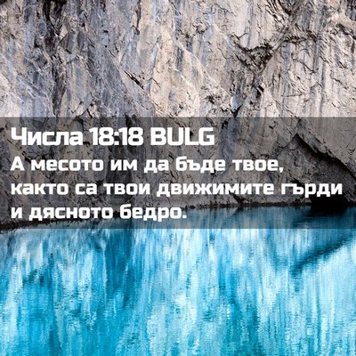 Picture 02 - Числа 18:18 BULG - А месото им да бъде твое, - Bible Verse Picture