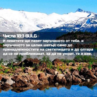 Picture 02 - Числа 18:3 BULG - И левитите ще пазят - Bible Verse Picture