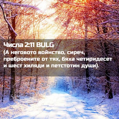 Picture 02 - Числа 2:11 BULG - (А неговото войнство, - Bible Verse Picture