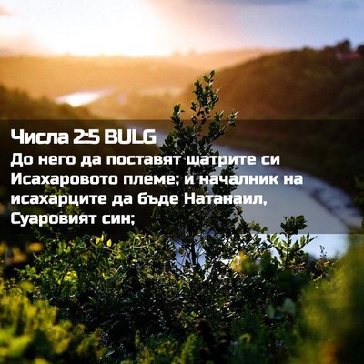 Picture 02 - Числа 2:5 BULG - До него да поставят - Bible Verse Picture