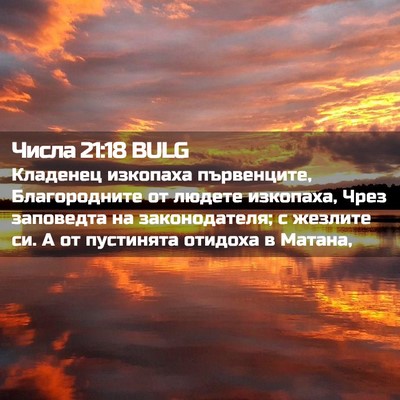 Picture 02 - Числа 21:18 BULG - Кладенец изкопаха - Bible Verse Picture