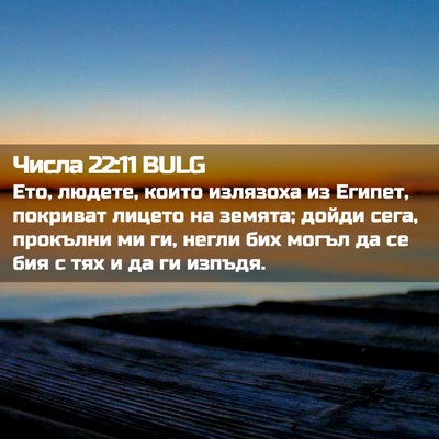 Picture 02 - Числа 22:11 BULG - Ето, людете, които излязоха - Bible Verse Picture