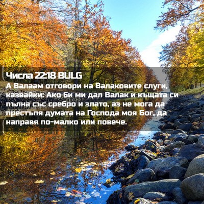 Picture 02 - Числа 22:18 BULG - А Валаам отговори на - Bible Verse Picture