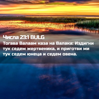 Picture 02 - Числа 23:1 BULG - Тогава Валаам каза на - Bible Verse Picture