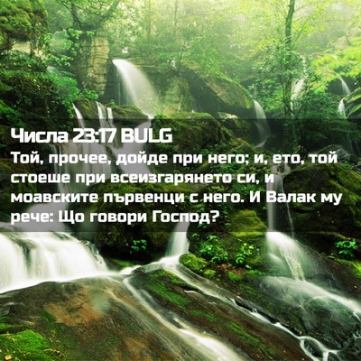 Picture 02 - Числа 23:17 BULG - Той, прочее, дойде при него; - Bible Verse Picture
