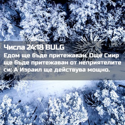 Picture 02 - Числа 24:18 BULG - Едом ще бъде притежаван, - Bible Verse Picture