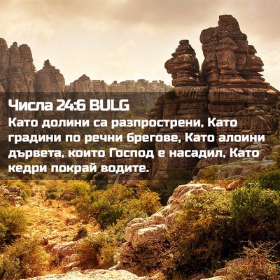 Picture 02 - Числа 24:6 BULG - Като долини са - Bible Verse Picture