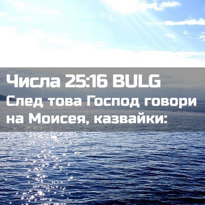 Picture 02 - Числа 25:16 BULG - След това Господ говори на - Bible Verse Picture