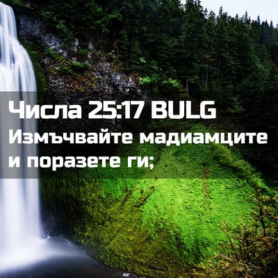 Picture 02 - Числа 25:17 BULG - Измъчвайте мадиамците и - Bible Verse Picture