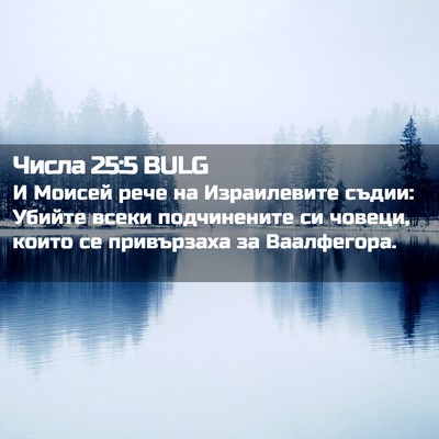 Picture 02 - Числа 25:5 BULG - И Моисей рече на - Bible Verse Picture