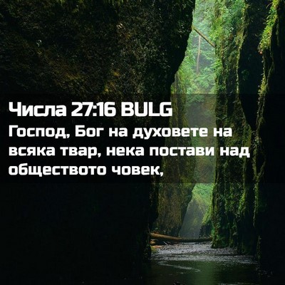 Picture 02 - Числа 27:16 BULG - Господ, Бог на духовете на - Bible Verse Picture