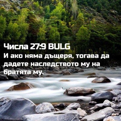 Picture 02 - Числа 27:9 BULG - И ако няма дъщеря, тогава - Bible Verse Picture