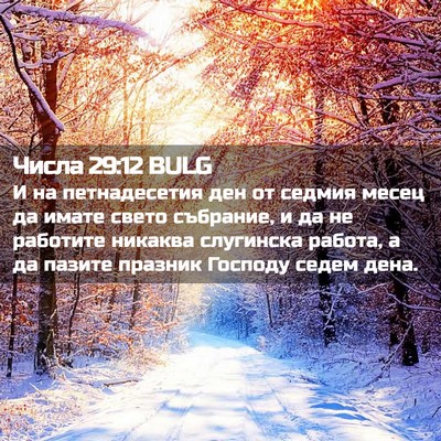 Picture 02 - Числа 29:12 BULG - И на петнадесетия ден от - Bible Verse Picture