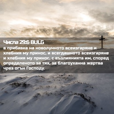 Picture 02 - Числа 29:6 BULG - в прибавка на новолунното - Bible Verse Picture