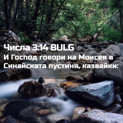 Picture 02 - Числа 3:14 BULG - И Господ говори на Моисея в - Bible Verse Picture