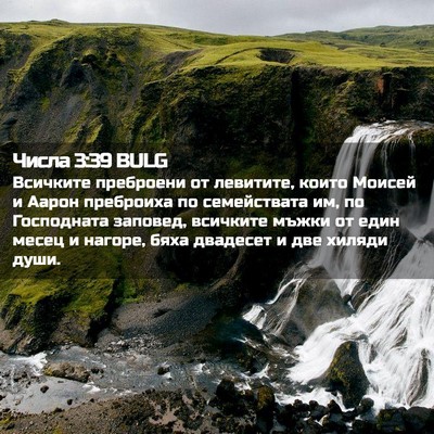 Picture 02 - Числа 3:39 BULG - Всичките преброени от - Bible Verse Picture