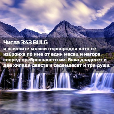 Picture 02 - Числа 3:43 BULG - и всичките мъжки - Bible Verse Picture