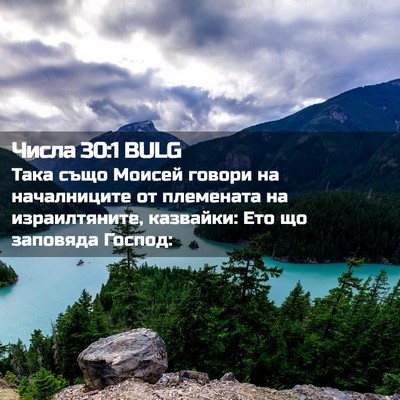 Picture 02 - Числа 30:1 BULG - Така също Моисей говори на - Bible Verse Picture