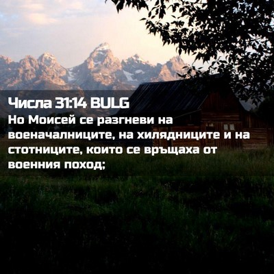 Picture 02 - Числа 31:14 BULG - Но Моисей се разгневи на - Bible Verse Picture