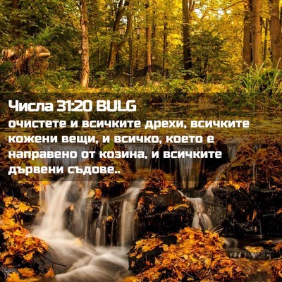 Picture 02 - Числа 31:20 BULG - очистете и всичките дрехи, - Bible Verse Picture