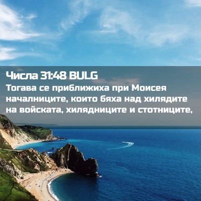 Picture 02 - Числа 31:48 BULG - Тогава се приближиха при - Bible Verse Picture