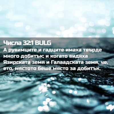 Picture 02 - Числа 32:1 BULG - А рувимците и гадците - Bible Verse Picture