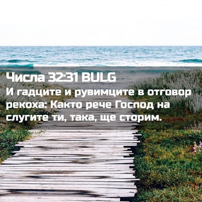 Picture 02 - Числа 32:31 BULG - И гадците и рувимците в - Bible Verse Picture