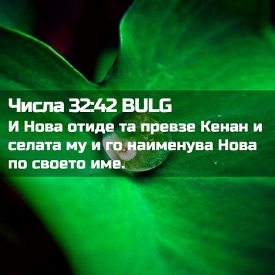 Picture 02 - Числа 32:42 BULG - И Нова отиде та превзе - Bible Verse Picture
