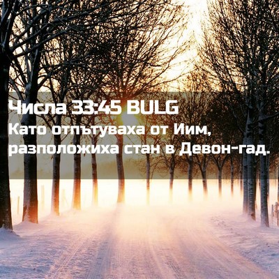 Picture 02 - Числа 33:45 BULG - Като отпътуваха от Иим, - Bible Verse Picture