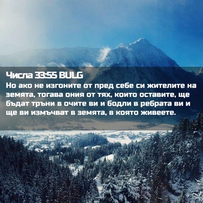 Picture 02 - Числа 33:55 BULG - Но ако не изгоните от пред - Bible Verse Picture