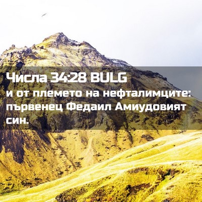 Picture 02 - Числа 34:28 BULG - и от племето на - Bible Verse Picture